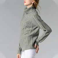 Trendy pulover s dugim rukavima plus veličina vrhova opružna odjeća za žensku modnu kornjaču na vratu