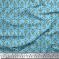 Soimoi plavi pamuk poplin tkanina Mimosa Pudica lišće od ispisa šiva šivaće tkanine