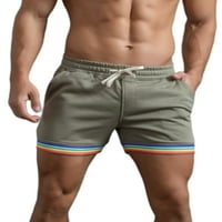 Groanlook Muškarci Lable Fit Shorts Pocket Hot Hlače Kontrastne kratke hlače za crtanje ljetne elastične strugove