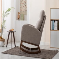 Dnevna soba Udobna stolica za ljuljanje - čvrsta i izdržljiva konstrukcija - visoki naslon za naslon