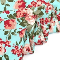 Ljetne haljine za žene cvjetni mini bez rukava slobodno vrijeme jedno ramena Green 2xl