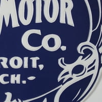 Američki umjetnički dekor Vintage Ford logotip reljefnog znaka metalnog zidnog dekora