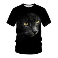 Muška kreativna mačka CAT 3D digitalni tisak 3D Print majica Muškarci Grafički tee muškarci