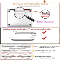 Kaishek Hard Case Cover kompatibilan sa - objavljenim najnovijim MACBook PRO S sa ID-om osjetljivim na dodir + crni poklopac tastature: a a a a a a a a a a a a a a a a a a a a qlxl0136