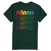Disney Standardni ponos - Minnie Rainbow ponovljena - Muška grafička majica kratkih rukava