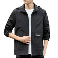 Symoidni muški kaputi i jakne - kamuflažna casual jakna Zip s kapuljačom Sportski rebrasti džepni gornji