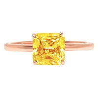 1. CT briljantan aspekser Cleani simulirani dijamant 18k ružičasto zlato pasijans prsten sz 4