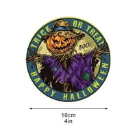 Mrigtriles Halloween Znak dobrodošlice, ukras za Noć vještica, okrugla Drvena vješalica za vrata, viseći