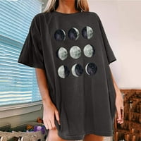 Košulje kratkih rukava za žene kratki rukav vrhovi bluze T majice Pulover Tines vrhovi grafički tisak