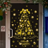 Travelwant Gold Glitter Božićni prozor-DIGOLDEN NOVE GODINE PROZORI NALEČI Staklene naljepnice naljepnice