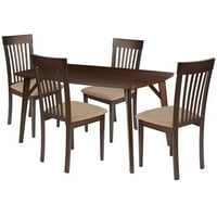 BROMLEY ESPRESSO Drveni trpezarijski stol sa stočnim rukom Drvene stolice - podstavljena sjedala