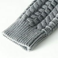 Muški kardigan džemper mužjak casual dugih rukava na otvorenom pleteni džemper od vune sive veličine