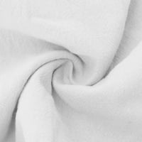 Lovskoo pamučne posteljine za žene Ljeto Labavi kratki rukav Kardigan košulja Ispis gumba Ispis Okrug