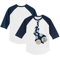 Dojenčad sitni otvor bijeli mornarice Seattle Mariners za bejzbol kravata majica ruhove
