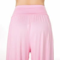 Funicet Ženske hlače Žene labave visoke struke Široke noge za noge Vježbajte gamaše casual pantalone Yoga Gym hlače