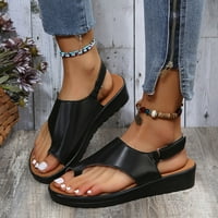 Modne žene Ljeto u boji Udobne klinove cipele na plaži Peep toe prozračne sandale nove ženske cipele
