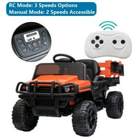Traktorske igračke za dječake Girls Ages 3-5, 12V vožnja na traktorima Automobili sa prikolicom, baterije