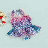 Gwiyeopda Kids Girls jednodijelni kupanje sirena sirena Printirani kupaći kostimi za kupaći kostim