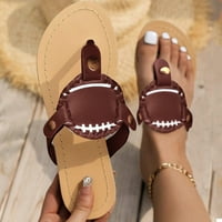 Ženske sandale za bejzbol ispisane flip flops papuče na plaži Ljeto ravna platforma luk potpore ortopedske