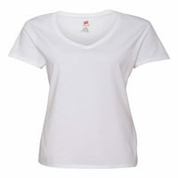 Jednostavna obična ženska majica V-izrez Nano-T boja ružičasta velika