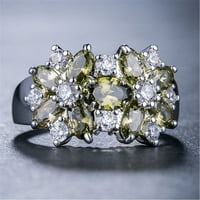 Vjenčani traki u titanijumskim prstenom vjenčani prsten za angažman prsten metvice zelena 9