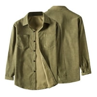 Hinvhai zimske jakne za muškarce čišćenje muške jakne za multi-džepne košulje zelene 12