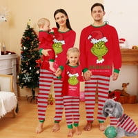 Porodica koja se podudaraju sa božićnim pidžamama setovi Božićni bivolski plastični trak print baby-djeca-odrasli-kućni