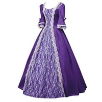 Stabilne haljine za žene Ženske gotičke vintage haljina Steampunk retro sud princess polu ruševa haljina