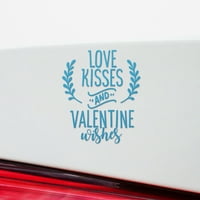 Prozirne naljepnice ljubavnih poljubaca i valentine želje premium vodootporne vinilne naljepnice za