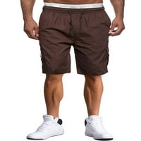 Muške elastične struke Ljetne hlače salon za kratke hlače Vožnja za plažama Multi-džepovi Trening Workout