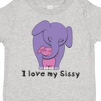 Inktastic Volim svoj sissy slon ljubičasti ružičasti poklon malih dječaka majica ili majica mališana