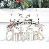 Božićni ukrasi Božićni ukrasi drveni privjesak u boji slova viseći izgled scene prozora na klirensu