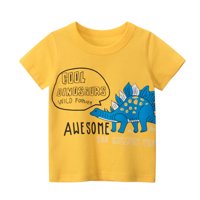 Dyfzdhu Toddler Kids Baby Boys crtani dinosaur kratki rukav Crewneck T majice na vrhu tee odjeću za