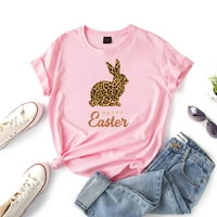 Majice za žene Ležerne prilike za žene Ležerne prilike Usched Bunny Print s kratkih rukava s kratkim