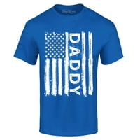 Shop4ever Muška tata američka zastava Grafička majica Veliki kraljevski plavi