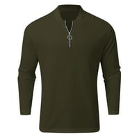 Leey-World Polo majice za muškarce Muške modne casual ovratnika Solidačka majica s dugim rukavima TOP