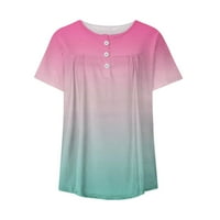 Voncos majice za žene Novi dolasci - Ženska modna tiskana labava majica kratkih rukava Bluza okrugli