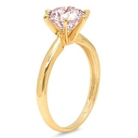 Ružičasta ružičasta ružičasta ružičasta ružičasta simulirana dijamant 18k žuta zlatna godišnjica za