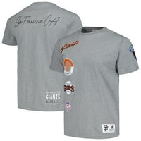 Muški Mitchell & Ness Heather Siva San Francisco Giants Cooperstown Kolekcija Gradska kolekcija Majica
