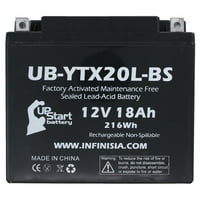 UB-YTX20L-BS Zamjena baterije za Yamaha RS1000S, GT, RS CC Snowmobile - tvornički aktivirani, održavanje,