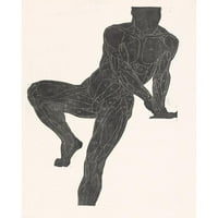 Reijer Stolk Crna modernog uokvirenog muzeja Art Print pod nazivom - anatomska studija dojke, trbušnih