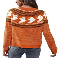 Paille žene izvlake zime tople džemper na dugim rukavima Pleteni džemperi okrugli ovratnik radu Halloween
