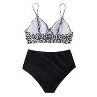 OCIVIESR struk Up set kupaći kostimi visokog push tiskanih kupaći kostimi kupanje bikini leopard kupaće