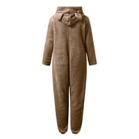Zimsko čišćenje Žene dugih rukava sa kapuljačom Pajamas casual zimska topla ROMPE spavanje za spavanje,