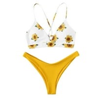 Knqrhpse kupaći kostim za žene Print Tankini Swimjumsuitni kupaći kostimi za kupaće kostim kupaći kostimi