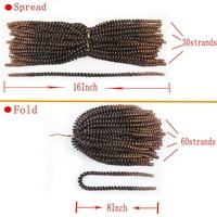 Sanviglor Womens Breaids Crochet Twist pletenice perike kovrčave paljevske pletene perike sintetičke