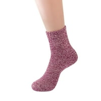 Riforla zimska puna boja pletiva plišane tople čarape Početna Čarapa zadebljane hladne čarape B jedna veličina