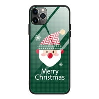 Torbica za Apple iPhone Pro ma mobitel - Slatki božićni dizajn Lagani slučaj [tvrdo kaljeno staklo natrag]