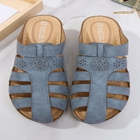 Eloshman ženske udobne cipele bez leđa zatvorene i vanjske vintage lagane sandale za vedro