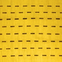 Ahgly Company Machine Persible Povjerene četvrtasto čvrstote žute modernog područja, 3 'kvadrat